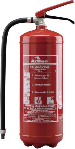 Adler PDE6 8021011215 Pulverfeuerlöscher 6kg Brandklasse: A