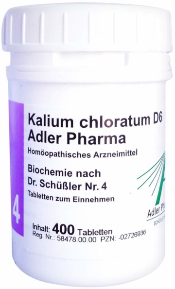 Biochemie Adler 4 Kalium Chloratum D6 400 Tabletten